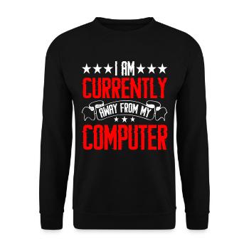 Je suis actuellement absent de mon ordinateur 2 - Sweat-shirt Unisexe - noir - Devant - Alina (178cm) & Michal (187cm)