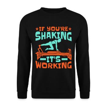 Si vous tremblez, ça marche - Sweat-shirt Unisexe - noir - Devant - Alina (178cm) & Michal (187cm)