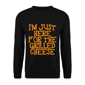 Je suis juste ici pour le fromage grillé 3 - Sweat-shirt Unisexe - noir - Devant - Alina (178cm) & Michal (187cm)