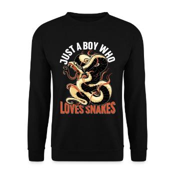 Juste un garçon qui aime les serpents - Sweat-shirt Unisexe - noir - Devant - Alina (178cm) & Michal (187cm)