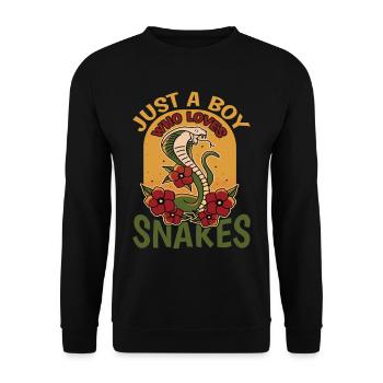 Juste un garçon qui aime les serpents 2 - Sweat-shirt Unisexe - noir - Devant - Alina (178cm) & Michal (187cm)
