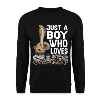 Juste un garçon qui aime les serpents 3 - Sweat-shirt Unisexe - noir - Devant - Alina (178cm) & Michal (187cm)