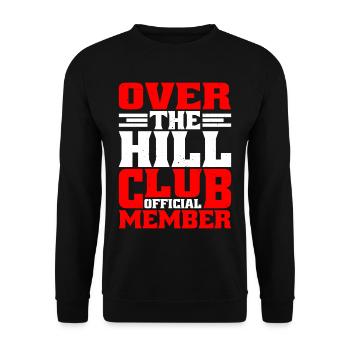 Over The Hill Club Official Member 5 - Unisex Sweatshirt - black - Front - Alina (178cm) & Michal (187cm)