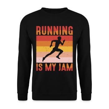 Running Is My Jam 5 - Unisex Sweatshirt - black - Front - Alina (178cm) & Michal (187cm)