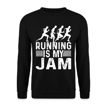 Running Is My Jam 6 - Unisex Sweatshirt - black - Front - Alina (178cm) & Michal (187cm)