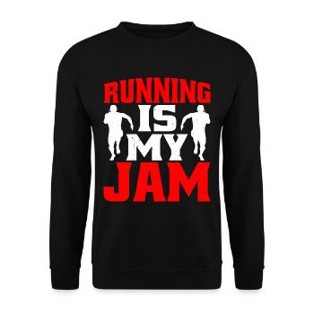 Running Is My Jam 7 - Unisex Sweatshirt - black - Front - Alina (178cm) & Michal (187cm)