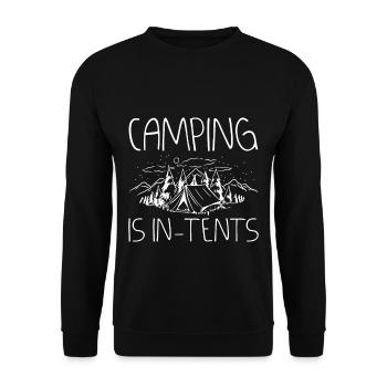 Camping Is In Tents 4 - Unisex Sweatshirt - black - Front - Alina (178cm) & Michal (187cm)