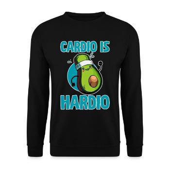 Cardio Is Hardio 4 - Unisex Sweatshirt - black - Front - Alina (178cm) & Michal (187cm)