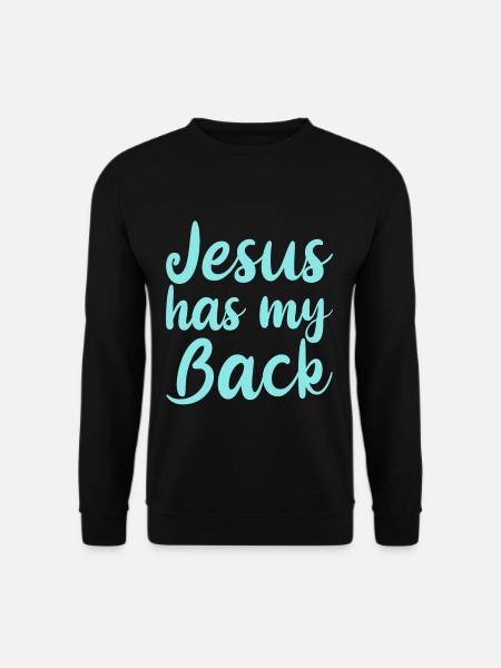 Jésus a mon dos 4 - Sweat-shirt Unisexe - noir