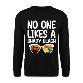 No One Likes A Shady Beach 4 - Unisex Pullover - Schwarz - Vorne - Alina (178cm) & Michal (187cm)