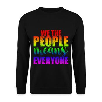 Nous le peuple signifie tout le monde 3 - Sweat-shirt Unisexe - noir - Devant - Alina (178cm) & Michal (187cm)
