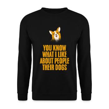 You Know What I Like About People, Their Dogs 2 - Unisex Sweatshirt - black - Front - Alina (178cm) & Michal (187cm)