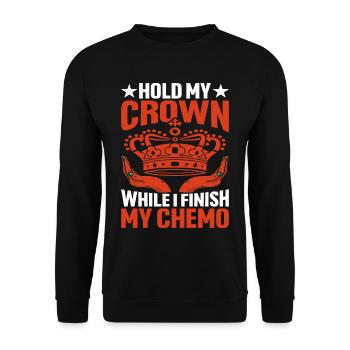 Tenez ma couronne pendant que je termine ma chimio 59 - Sweat-shirt Unisexe - noir - Devant - Alina (178cm) & Michal (187cm)