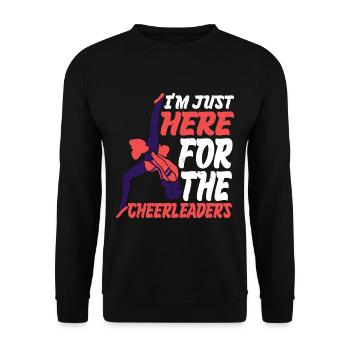 I'm Just Here For The Cheerleaders 12 - Unisex Pullover - Schwarz - Vorne - Alina (178cm) & Michal (187cm)