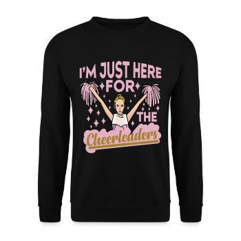 I'm Just Here For The Cheerleaders 13 - Unisex Pullover - Schwarz - Vorne - Alina (178cm) & Michal (187cm)