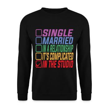 Single, Married, In The Studio 5 - Unisex Sweatshirt - black - Front - Alina (178cm) & Michal (187cm)