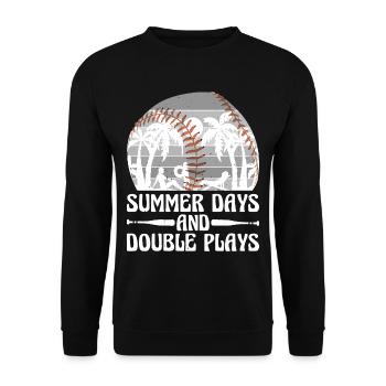 Summer Days And Double Plays 4 - Unisex Sweatshirt - black - Front - Alina (178cm) & Michal (187cm)