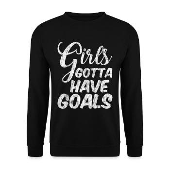 Les filles doivent avoir des objectifs 3 - Sweat-shirt Unisexe - noir - Devant - Alina (178cm) & Michal (187cm)
