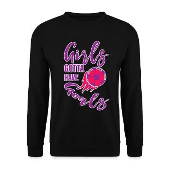 Les filles doivent avoir des objectifs 2 - Sweat-shirt Unisexe - noir - Devant - Alina (178cm) & Michal (187cm)