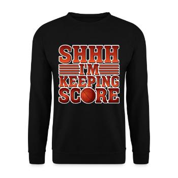 Shhh, I'm Keeping Score 5 - Unisex Sweatshirt - black - Front - Alina (178cm) & Michal (187cm)
