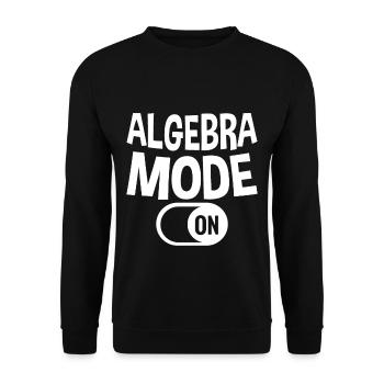 Algebra Mode On 2 - Unisex Sweatshirt - black - Front - Alina (178cm) & Michal (187cm)