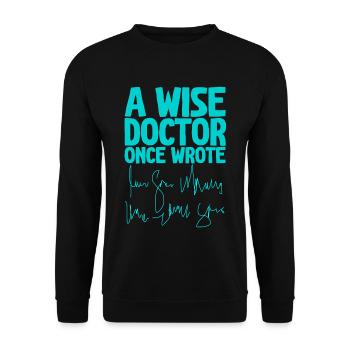 Un médecin sage a écrit 4 - Sweat-shirt Unisexe - noir - Devant - Alina (178cm) & Michal (187cm)