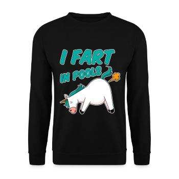 Je pète dans les piscines 2 - Sweat-shirt Unisexe - noir - Devant - Alina (178cm) & Michal (187cm)