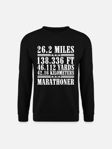 26.2 Miles 138,336 Ft 46,112 Yards 42.16 Km 4 - Unisex Pullover - Schwarz