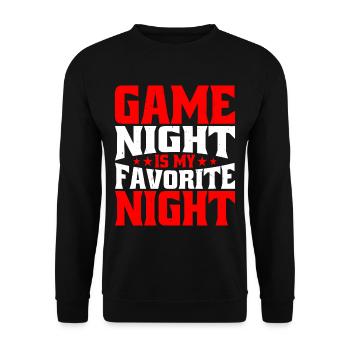 Game Night Is My Favorite Night - Unisex Sweatshirt - black - Front - Alina (178cm) & Michal (187cm)