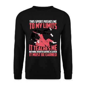 This Sport Pushes Me To My Limits 2 - Unisex Sweatshirt - black - Front - Alina (178cm) & Michal (187cm)