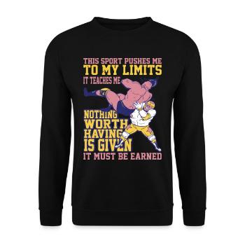 This Sport Pushes Me To My Limits 3 - Unisex Sweatshirt - black - Front - Alina (178cm) & Michal (187cm)