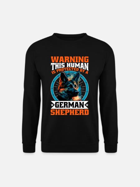 This Human Is Protected By A German Shepherd 13 - Unisex Pullover - Schwarz
