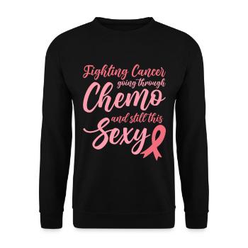 Combattre le cancer, et toujours ce sexy 2 - Sweat-shirt Unisexe - noir - Devant - Alina (178cm) & Michal (187cm)