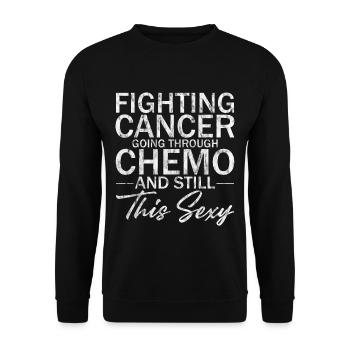 Combattre le cancer, et toujours ce sexy 3 - Sweat-shirt Unisexe - noir - Devant - Alina (178cm) & Michal (187cm)