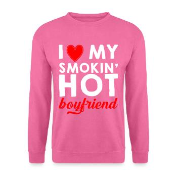 I Love My Smokin' Hot Boyfriend 2 - Unisex Pullover - Pink - Vorne
