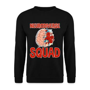 Neurodiverse Squad 2 - Unisex Pullover - Schwarz - Vorne - Alina (178cm) & Michal (187cm)