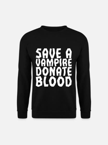 Sauvez un vampire, donnez du sang - Sweat-shirt Unisexe - noir