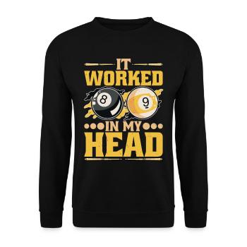 It Worked In My Head 2 - Unisex Pullover - Schwarz - Vorne - Alina (178cm) & Michal (187cm)