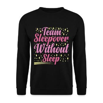 Soirée pyjama d’équipe sans sommeil 2 - Sweat-shirt Unisexe - noir - Devant - Alina (178cm) & Michal (187cm)