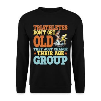 Triathletes Don't Get Old 2 - Unisex Sweatshirt - black - Front - Alina (178cm) & Michal (187cm)