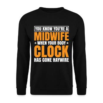 Quand votre horloge biologique s’est détraquée 3 - Sweat-shirt Unisexe - noir - Devant - Alina (178cm) & Michal (187cm)