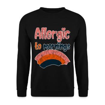 Allergique aux matins 3 - Sweat-shirt Unisexe - noir - Devant - Alina (178cm) & Michal (187cm)