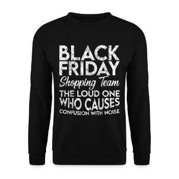 Équipe de magasinage du Black Friday 3 - Sweat-shirt Unisexe - noir - Devant - Alina (178cm) & Michal (187cm)