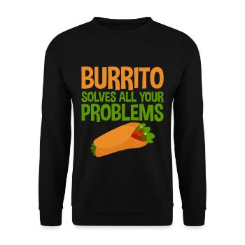 Burrito résout tous vos problèmes 4 - Sweat-shirt Unisexe - noir - Devant - Alina (178cm) & Michal (187cm)