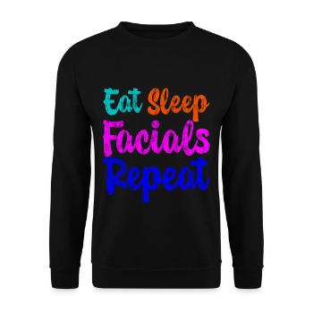Manger des soins du visage Sleep Répéter 3 - Sweat-shirt Unisexe - noir - Devant - Alina (178cm) & Michal (187cm)