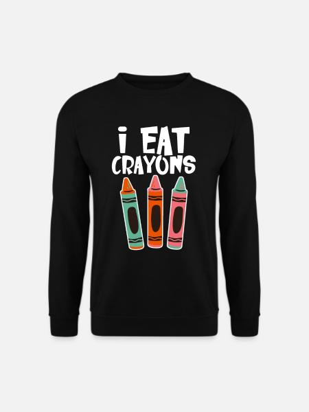 I Eat Crayons 4 - Unisex Sweatshirt - black