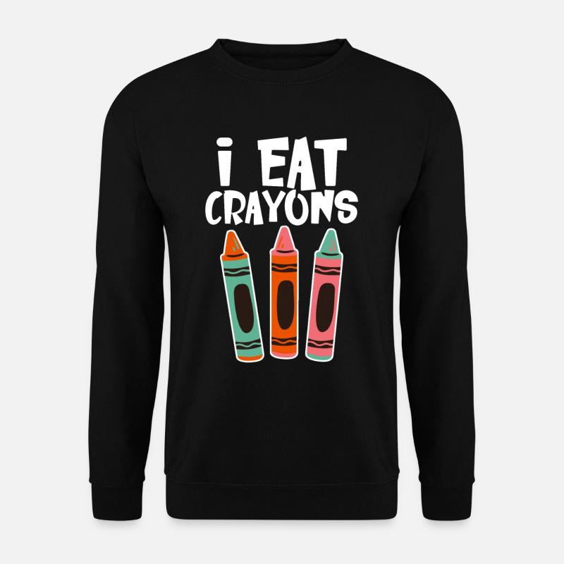 I Eat Crayons 4 - Unisex Pullover - Schwarz