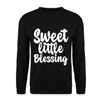 Sweet Little Blessing - Unisex Pullover - Schwarz - Vorne - Alina (178cm) & Michal (187cm)