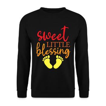 Sweet Little Blessing 2 - Unisex Pullover - Schwarz - Vorne - Alina (178cm) & Michal (187cm)