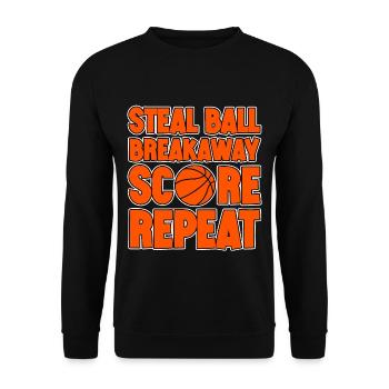 Steal Ball Breakaway Score Repeat 2 - Unisex Sweatshirt - black - Front - Alina (178cm) & Michal (187cm)